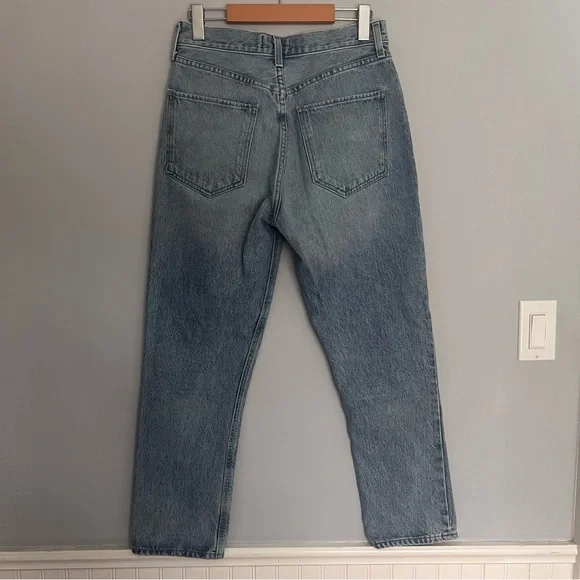 Agolde Riley High Rise Straight Crop Jeans Size 27 - Picture 6 of 16